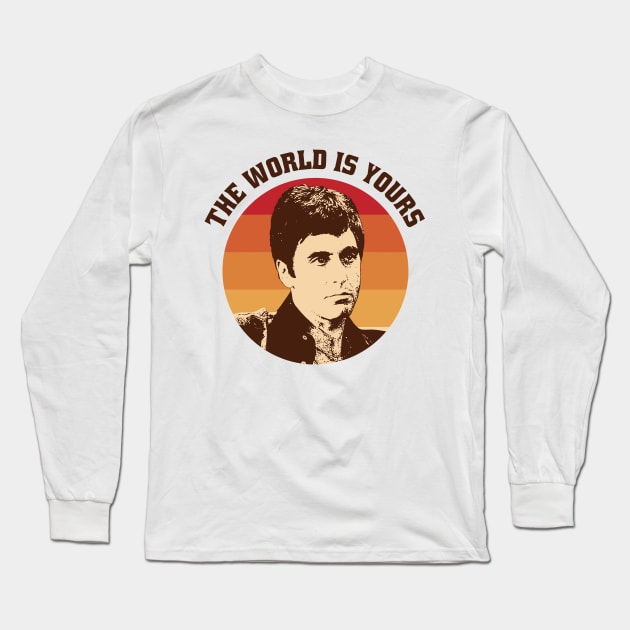 Vintage The World Is Yours Long Sleeve T-Shirt by Mollie